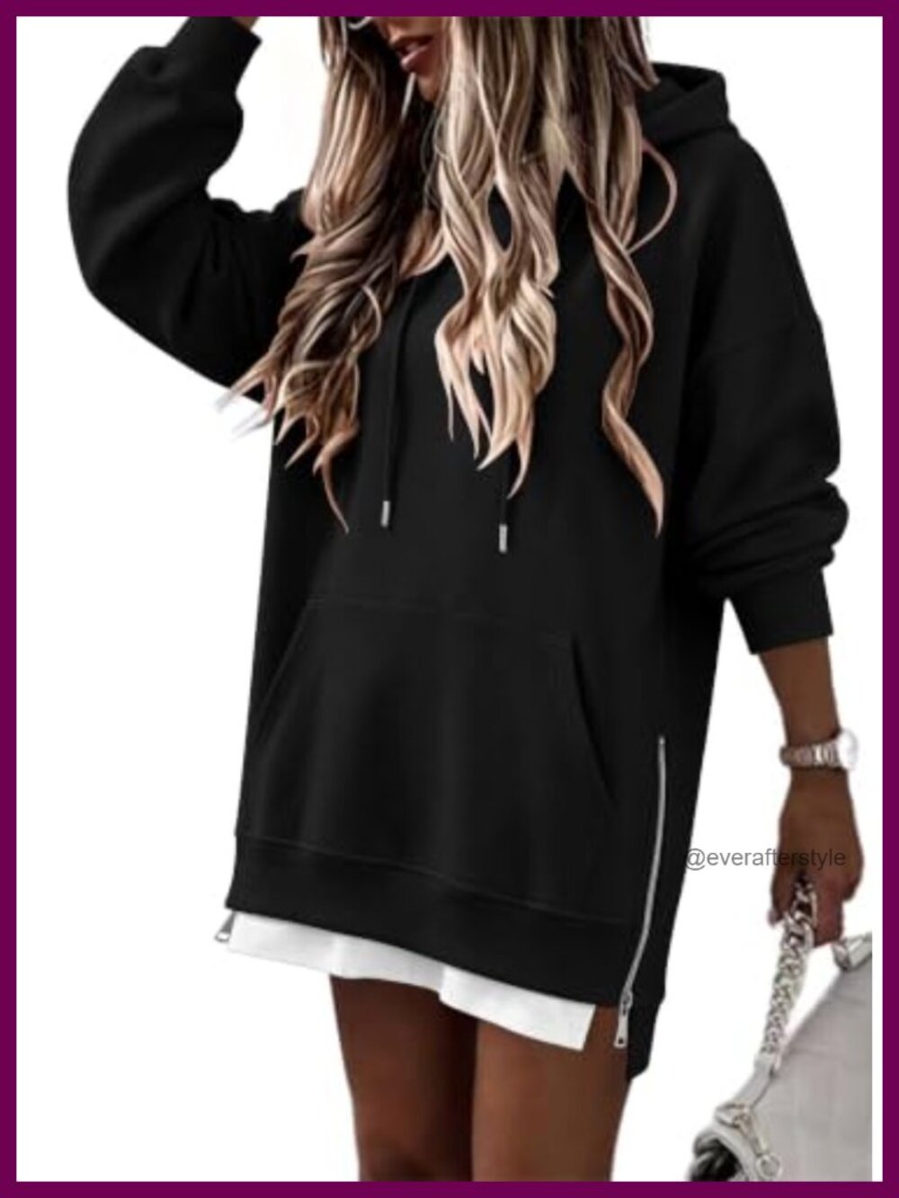 Oversized Hoodie Dress Womens Cotton Polyester Pullover Sweatshirt